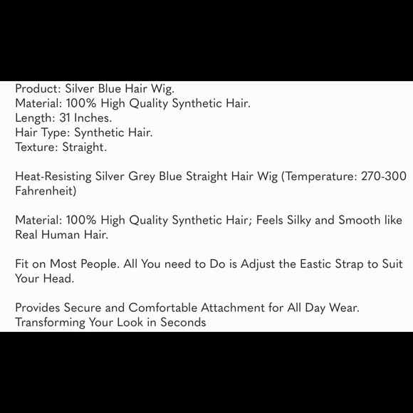 🆕️ Synthetic Hair Women Full Head Cosplay Wig - Picture 8 of 8